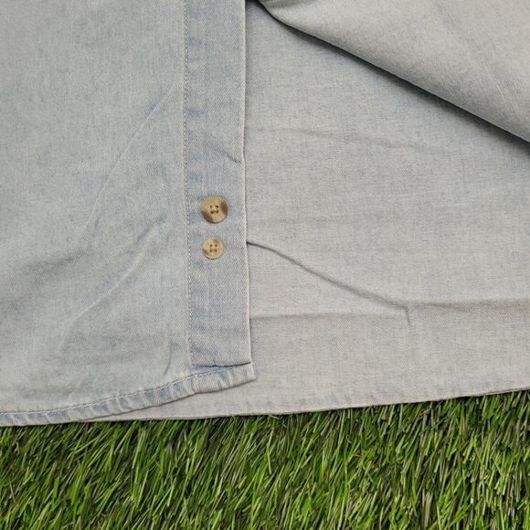 Jeff-Gordon Dupont Button Shirt XL 27x32 Baggy Chambray Denim - Picture 12 of 16